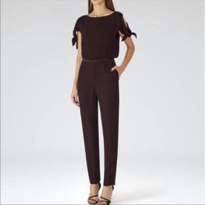 REISS formal jumpsuit US 10 eggplant brown